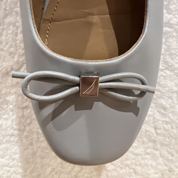 Nautica Balletcore Flats w/ Bow Women's Sz 9 Shoes Dusty Blue Gray Classiccore - Picture 10 of 16